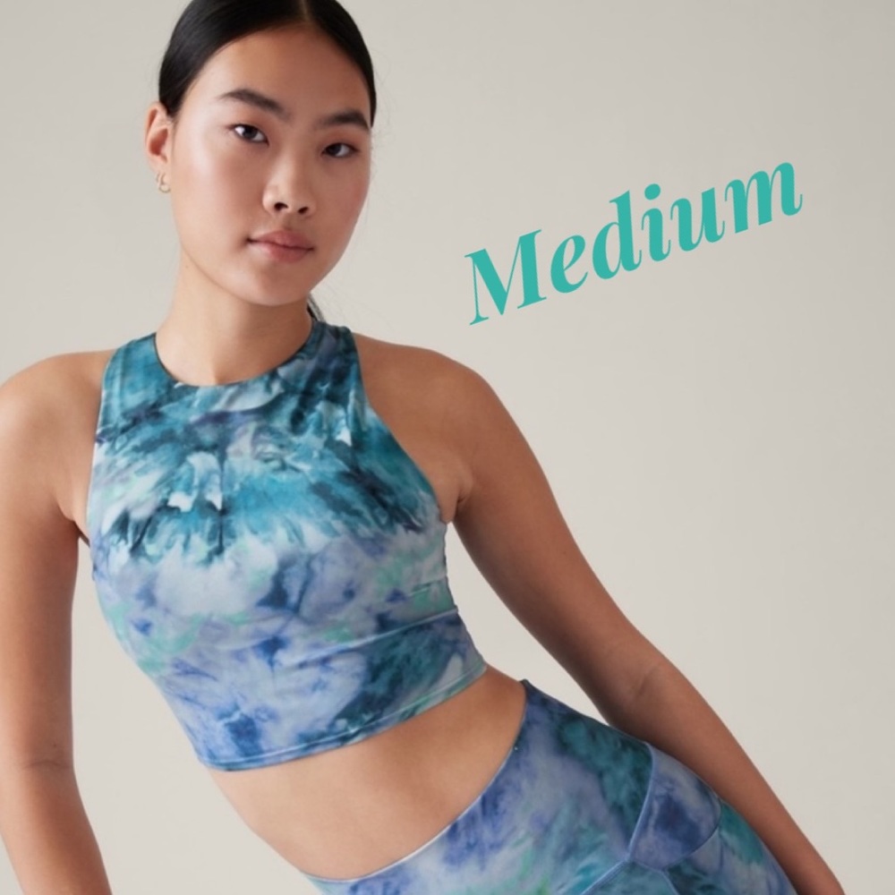 Athleta Conscious Crop Printed Bra Top. Brand new with tags. Size Medium